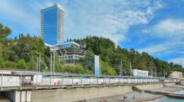 Пляж санатория Электроника