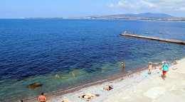 Городской пляж в Геленджике