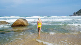 Дикий пляж в Дагомысе