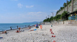 Пляж пансионата Шепси